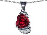 Original Star K™ Heart Shape 8mm Created Ruby Pendant