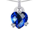 Original Star K™ Large Heart Shape 13mm Created Sapphire Designer Pendant