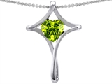 Original Star K™ Large Christian Cross Of Love Pendant With Heart Genuine Peridot