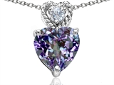 Original Star K™ 8mm Heart Shape Simulated Alexandrite Pendant