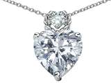 Original Star K™ 8mm Heart Shape Genuine White Topaz Pendant