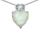 Original Star K™ 8mm Heart Shape Created Opal Pendant