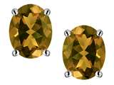 Original Star K™ Oval 8x6mm Genuine Smoky Quartz Earring Studs