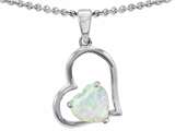 Original Star K™ 7mm Heart Shape Created Opal Pendant