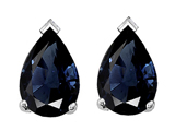 Tommaso Design™ 8x6mm Pear Shape Genuine Sapphire Earrings