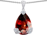 Original Star K™ Large 17x11mm Pear Shape Simulated Garnet Pendant