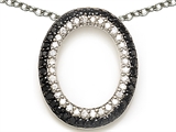 Original Star K™ Oval Shape Cubic Zirconia Black Star Pendant