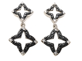Original Star K™ Cubic Zirconia Black Star Earring Studs