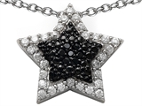 Original Star K™ Cubic Zirconia Black and White Star Pendant
