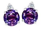 Original Star K™ Round 7mm Simulated Alexandrite Earring Studs