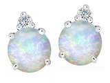 Original Star K™ Round 7mm Created Opal Earring Studs