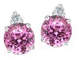 Original Star K™ Round 7mm Created Pink Sapphire Earring Studs