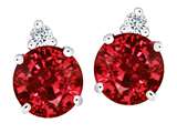 Original Star K™ Round 7mm Created Ruby Earring Studs