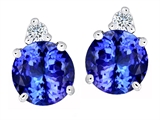 Original Star K™ Round 7mm Simulated Tanzanite Earring Studs