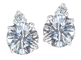 Original Star K™ Round 7mm Genuine White Topaz Earring Studs
