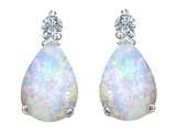 Original Star K™ Pear Shape 8x6 mm Created Opal Earring Studs