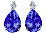 Original Star K™ Pear Shape 8x6 mm Simulated Tanzanite Earring Studs