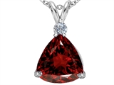 Original Star K™ Large 12mm Trillion Cut Simulated Garnet Pendant