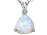Original Star K™ Large 12mm Trillion Cut Created Opal Pendant