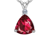 Original Star K™ Large 12mm Trillion Cut Created Ruby Pendant