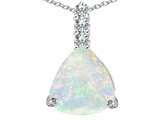 Original Star K™ Large 12mm Trillion Cut Created Opal Pendant