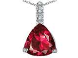Original Star K™ Large 12mm Trillion Cut Created Ruby Pendant