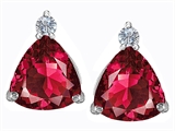 Original Star K™ 7mm Trillion Cut Created Ruby Earring Studs