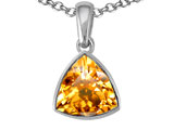 Tommaso Design™ Trillion Cut Genuine Citrine Pendant