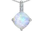 Original Star K™ Large 12mm Cushion Cut Created Opal Pendant