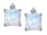 Original Star K™ 7mm Square Cut Created Opal Earring Studs