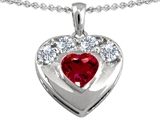 Original Star K™ Heart Shape Created Ruby Heart Pendant
