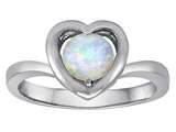 Original Star K™ Heart Engagement Promise of Love Ring with 7mm Round Created Opal