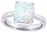 Original Star K™ 8mm Cushion Cut Solitaire Engagement Ring with Created Opal