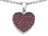 Original Star K™ Heart Shape Love Pendant with Created Ruby