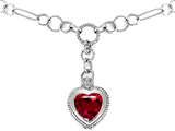 Original Star K™ Heart Shape Created Ruby Pendant