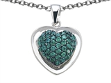 Original Star K™ Heart Shape Love Pendant with Simulated Emerald