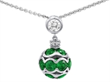 Original Star K™ Simulated Emerald Ball Pendant