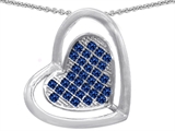 Original Star K™ Round Created Sapphire Heart Shape Pendant