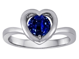 Original Star K™ Heart Engagement Promise of Love Ring with 7mm Round Created Sapphire