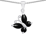 Original Star K™ Butterfly Pendant Made with Black Onyx