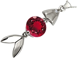 Original Star K™ Fish Pendant With Round Created Ruby