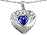 Original Star K™ Heart Shape Created Sapphire Heart Pendant