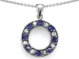 Original Star K™ Love Circle Pendant With Created Sapphire