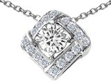 Original Star K™ Round Genuine White Topaz Pendant