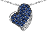 Original Star K™ Heart Shape Love Pendant With Created Sapphire