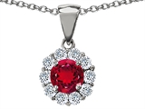 Original Star K™ Created Round Ruby Pendant