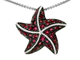 Original Star K™ Starfish Pendant With Round Created Ruby