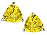 Original Star K™ Trillion 7mm Genuine Citrine Earring Studs