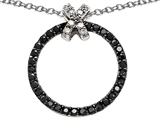Original Star K™ Round Black and White Cubic Zirconia X and O Pendant