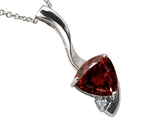 Tommaso Design™ 7mm Trillion Cut Genuine Garnet Pendant
